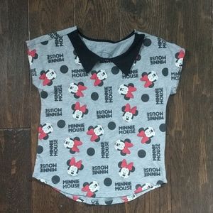 Disney Minnie Mouse Short Sleeve Shirt Size S